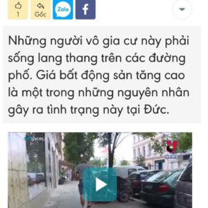 Có đúng là “nửa triệu người Đức vô gia cư sống lang thang trên các đường phố” như Thông tấn xã Việt Nam đưa tin?