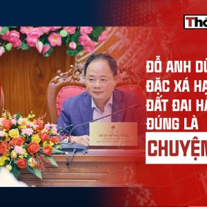 ĐỖ ANH DŨNG: ĐẶC XÁ HẠNG SANG, ĐẤT ĐAI HÀNG TỶ – ĐÚNG LÀ CHUYỆN BI HÀI.