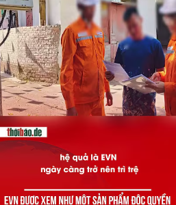 EVN được xem như một sản phẩm độc quyền của cơ chế độc tài