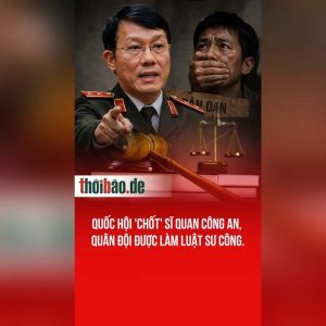 Quốc Hội ‚chốt‘ Sĩ quan Công an, Quân đội được làm Luật Sư công.