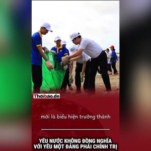 Yêu nước không đồng nghĩa với yêu một đảng phái chính trị.