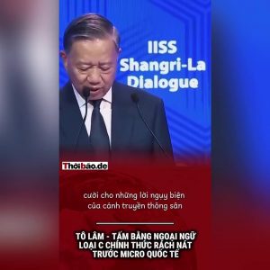 Tô Lâm – Tấm bằng ngoại ngữ loại C chính thức rách nát trước micrô quốc tế