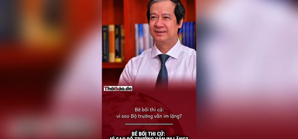 Bê bối thi cử: Vì sao Bộ Trưởng vẫn im lặng?