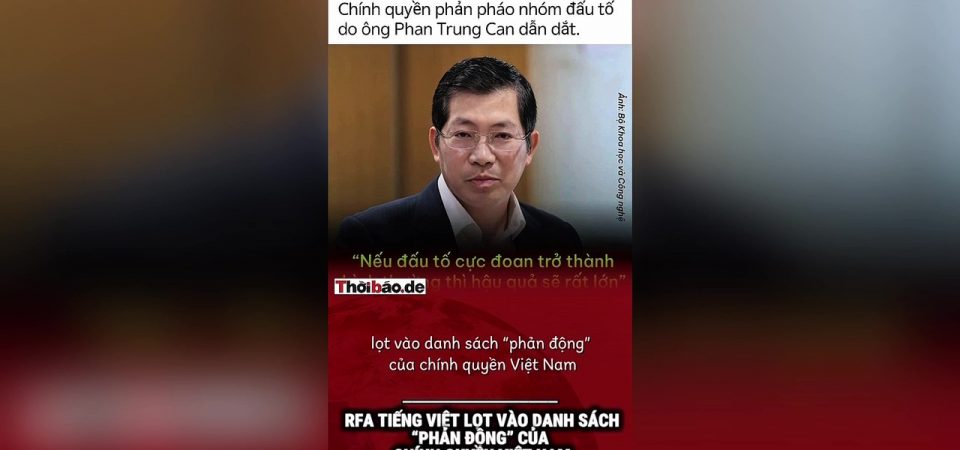 RFA Tiếng Việt lọt vào danh sách „phản động“ của chính quyền Việt Nam