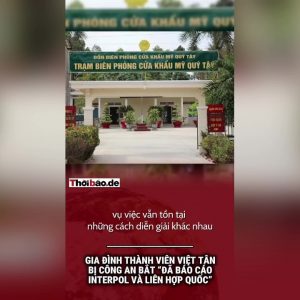 La familia de un miembro de Viet Tan detenido por la policía «ha informado a la Interpol y a las Naciones Unidas»